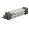 Hollow piston rod cylinders