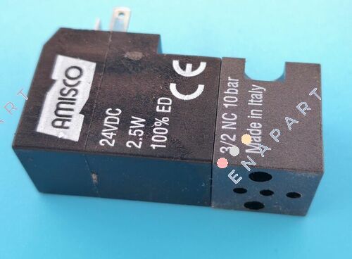 3/2NC 10bar 24VDC 2.5W 100%ED 3/2 Нормално затворен електромагнетен вентил, 10 бари, 24V DC, 2.5W