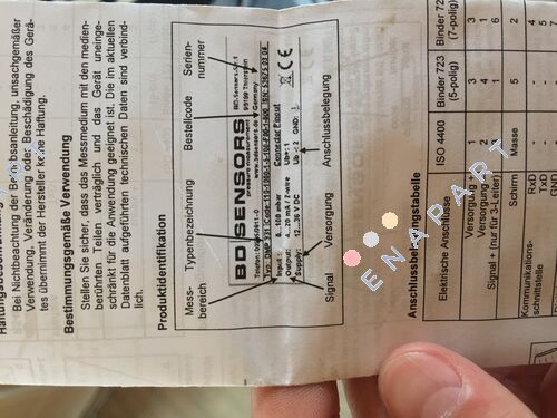 18.605G-4000-M-1-5-1-006-300-1-000 Tauchfähiger OEM предавател 18,605 G