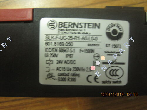 P/N: 6018169050 Type: SLK-F-UC-25-R1-A0-L0-0 Безбедносен прекинувач