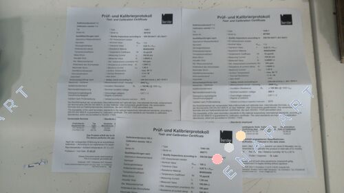 12DKD-1240 Сертификат за калибрација на DKD