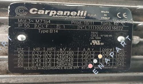 19125150334A  M71b4 Трифазен асинхрон мотор