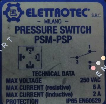 PSM50BR18T10.5 прекинувач за притисок