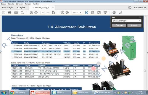 11E016401 / EMAS10 / 24AC / C стабилизирани напојувања
