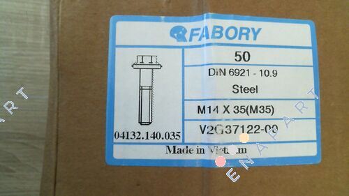 04132.140.035 (package of 50 pcs) Шестоаголна прирабничка завртка DIN 6921 Челик Обичен 10.9 M14X35