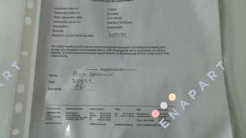 CERTIFICATE OF CONFORMITY  Документ за сертификација