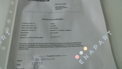 CERTIFICATE OF ORIGIN Документ за сертификација