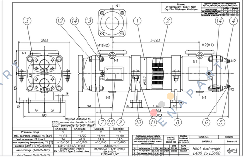 KS12-ACN-421C L1200 разменувач на топлина