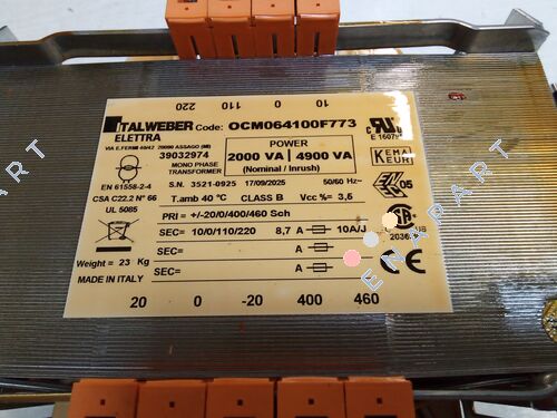 CTOCM064100F773 ОДОБРЕН ЕДНОФАЗЕН ИЗОЛАЦИСКИ ТРАНСФОРМАТОР