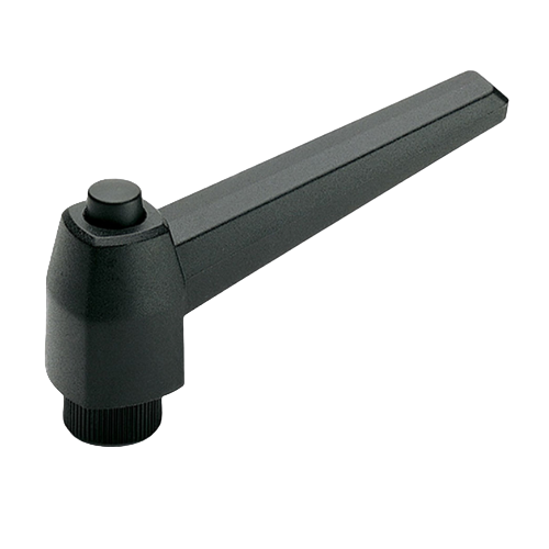 Plastic Tapped Button Head Adjustable Handles with Brass Insert by ELESA