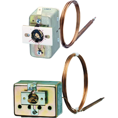 Panel-mounted thermostat