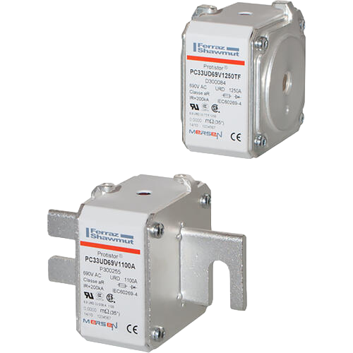 Protistor® size 33 aR, 450 to 690VAC (IEC) / 700VAC (UL)