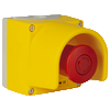 Emergency push-button Ø 42, twist release, with enclosure
