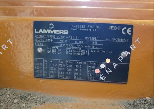 P/N:0210211000131102500A; Type:1TZ9503-2DA63-4AB4 Трифазен мотор