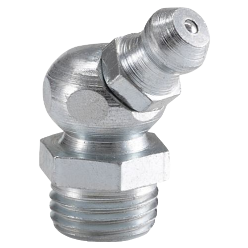 Hydraulic grease nipples H2, 45°, 10 pcs. in polybag with headcard