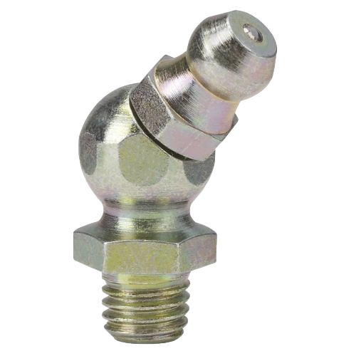 Hydraulic grease nipples H2, 45°, acc to DIN 71 412, hardened, galvanized, hexagon version