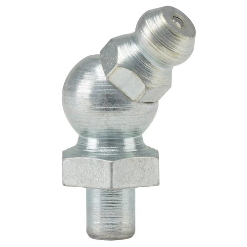 Hydraulic grease nipples H2 A, 45°, acc to DIN 71 412, hardened, galvanized, drive fit version
