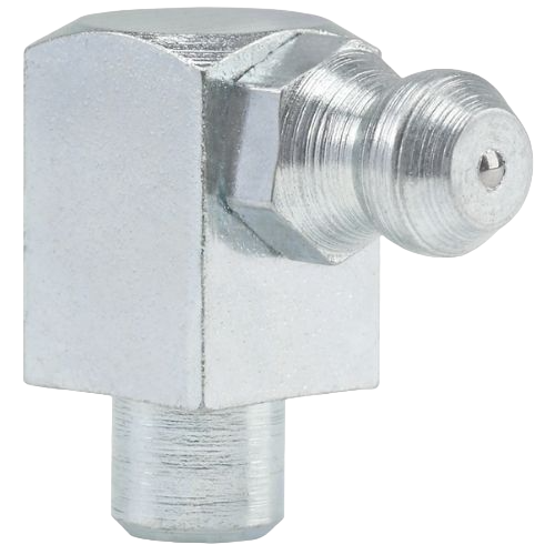 Hydraulic grease nipples H3 A, 90°, acc to DIN 71 412, hardened, galvanized, drive fit version
