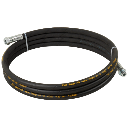 Hose assemblies for grease, hose supports