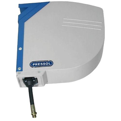 Encased, for ceiling mounting, with internal swivel joint