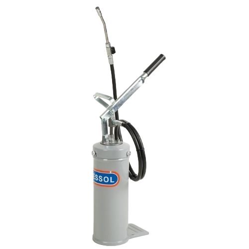 Manually operated grease dispenser units