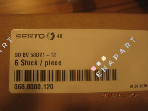 P/N: 068.8000.120, Type: SO BV 58D21-12 топката вентил