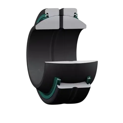 Heavy-duty steel/steel sliding contact surfaces with multi-groove system