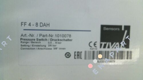 PN: 1010078 / Type:  FF4-8 DAH прекинувач на притисок